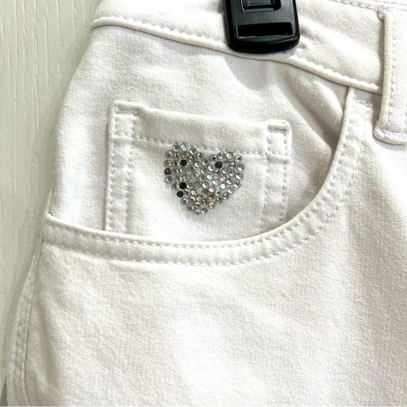 Dream Jeannes By Quacker Factory Cropped Capri Pants Jeans Size 4 White - Picture 5 of 8